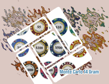 Monte carlo 14 gram poker chips
